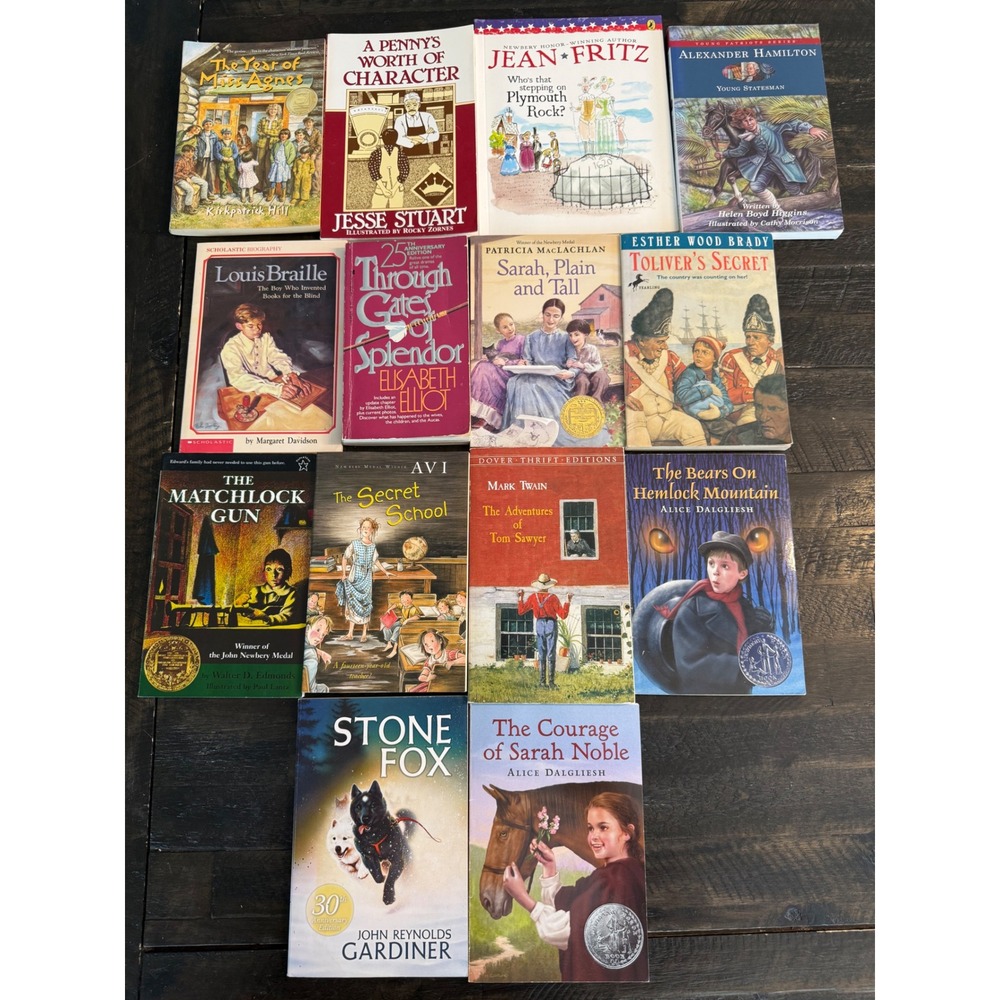14 Book Lot Historical Fiction Kids Classics Newbery Sarah Plain and Tall Avi